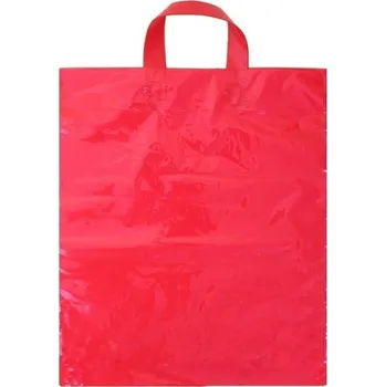 Potravinová fólie taška PE, 45x40cm s uchem červená