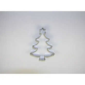 Vánoční dekorace vykr.NR 0205 Stromeček s hvězdou, 7,3x5,5cm