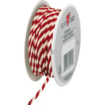 Stuha Stuha textilní 2m Červeno-bílá 40003542