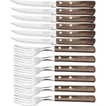 CHURRASCO příbor steakový 12 ks tmavé dřevo - Tramontina