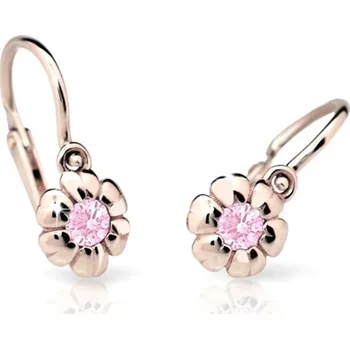 Náušnice Cutie Jewellery Dětské zlaté náušnice C2151R-Pink