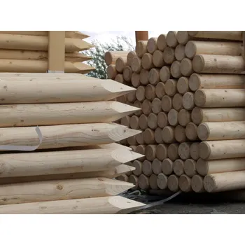 Ohradník Kůl průměr 10 cm (délka 125 cm až 250 cm) Délka: 150 cm, Impregnace: Bez impregnace
