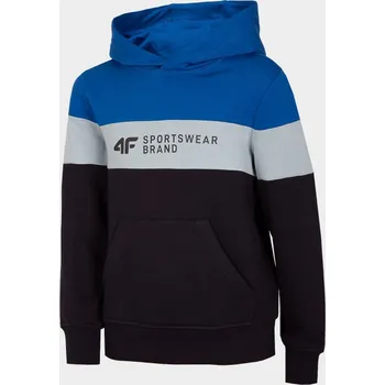 Dívčí mikina 4F HJL22-JBLM003 DARK BLUE Dětská mikina EU 122
