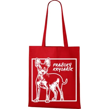 Plátěná taška Pražský krysařík, Barva Červená, Velikost 40×45 cm, Canvas Nákupní taška Bezvatriko.cz 1183