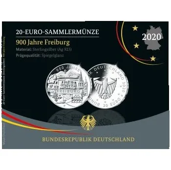 Stříbrná mince 18 g 900 let Freiburgu