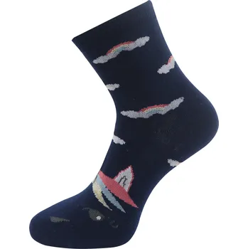 Dámské ponožky Dámské ponožky s potiskem jednorožce NP3709- tmavě modré barvy 9001477-1 Velikost ponožek: 35-38