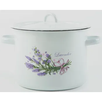 Hrnec Hrnec 3 l smalt s poklicí levandule 18 cm