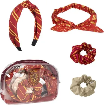 Čelenka Harry Potter Hair Accessories sada čelenek a gumiček v kosmetické tašce Gryffindor