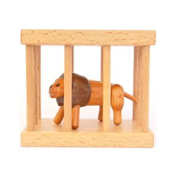 Hlavolam CLEVER TOYS Lev v kleci