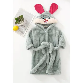 Dívčí župan Čína Dětský flanelový župan "králíček" Barva: zelená, Velikost: 110/4T