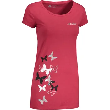 Dámské prodloužené triko ALTISPORT CARRYOVER ALW134AL384 ČERVENÁ S
