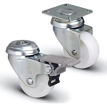 Pojezdové kolečko Průmyslové kolečko otočné, se šroubem M10, bez brzdy, ø50, PA disk, kluzné ložisko, PA