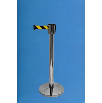 Plotový sloupek EXPOINT Vymezovací sloupek s pásem 9 m NEREZ Název: barva pásky černo-žlutá