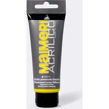 Vodová barva Akrylová barva Maimeri Acrilico 75 ml - žlutá permanentní citronová 112