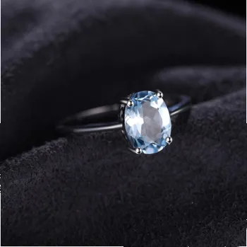 Šperkovnice Stříbrný prsten s modrým Topazem , drahokamy, souprava šperků, stříbro, originální šperky