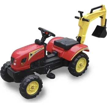 Dětské šlapadlo Recenze Šlapací traktor Branson s lopatou 135 x 42 x 50 cm červený