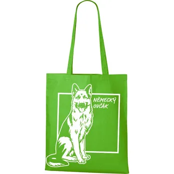 Nákupní taška Plátěná taška Německý ovčák, Barva Jablková zelená, Velikost 40×45 cm, Canvas Nákupní taška Bezvatriko.cz 1021