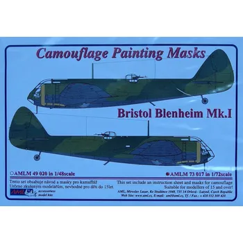 Plastikový model AML 1/72 Camouflage masks Bristol Blenheim Mk.I (AIRF)