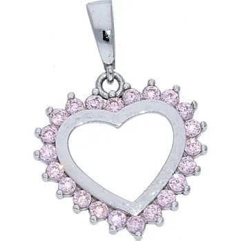 Přívěsek Goldstore Stříbrný přívěs růžové zirkony Varianta: stříbrný přívěs