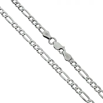 Řetízek Goldstore Stříbrný řetízek figaro 4 mm Váha: 8.42 g, Délka: 50 cm