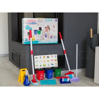 Dětská kuchyňka Souprava uklízecí pro děti - modrá, 42 x 30 x 11 cm