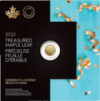 The Royal Canadian Mint Zlatá mince Maple Leaf Gratulace 1/10 oz BU 2022 3,11 g