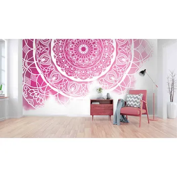 Tapeta Malvis ® Tapeta Růžová mandala Vel. (šířka x výška): 144 x 105 cm