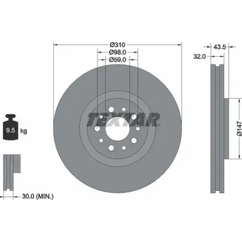 Brzdový kotouč Brzdový kotouč TEXTAR 92118100