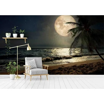 Fototapeta Malvis ® Tapeta Úplněk na pláži Vel. (šířka x výška): 216 x 140 cm