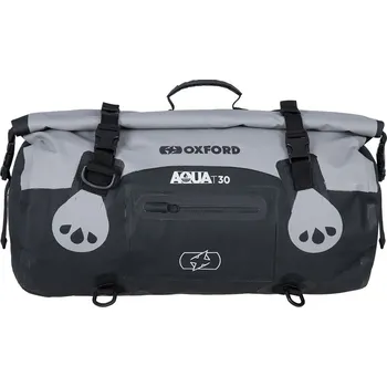 Zavazadlo na motocykl Vodotěsný vak OXFORD Aqua Roll Bags T-30 (černá/šedá) 30L