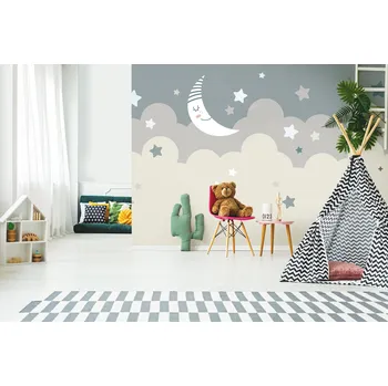 Tapeta Malvis ® Tapeta Spící měsíc Vel. (šířka x výška): 216 x 140 cm