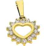 Goldstore Zlatý přívěsek jemné srdce Váha: 1.40 g
