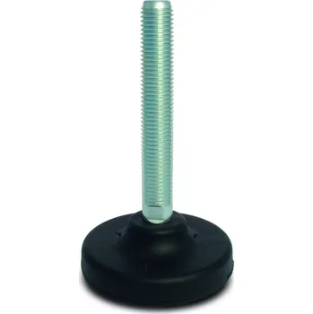 Šroub Stavitelná noha s patkou ø123mm, šroub M20x125mm s otvory pro vrut, PA+GF-ocel