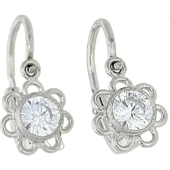 Náušnice Goldstore Dětské stříbrné náušnice drobné kytky Varianta: stříbrné náušnice