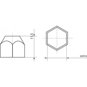 Šroub Krytka OK 10 černá M6
