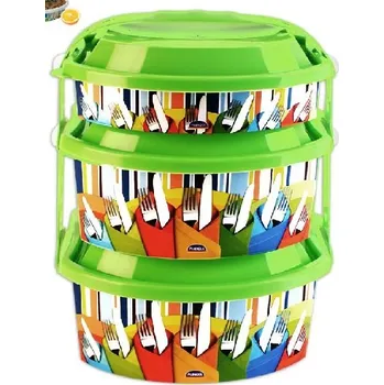 Dóza na potraviny Dóza 3 ks+držák plast