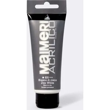 Vodová barva Akrylová barva Maimeri Acrilico 200 ml - bílá zinková 020