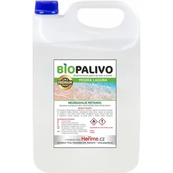 Hoříme Biolíh Prémium palivo do biokrbu 5l Modrá laguna