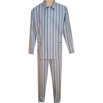 Pánské pyžamo Pánské Pyžamo Flanelové FOLTÝN PF20 zelenočervené proužky Velikost: 5XL, Materiál: Flanel