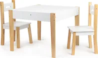 EcoToys OT143 dětský dřevěný stůl s židlemi