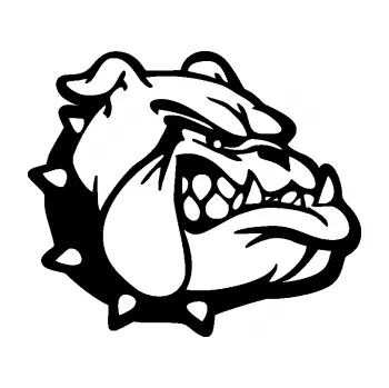 Polep vozidla Pes 174 pravá rozzuřený buldok (01 - černá) SAMOLEPKA NA AUTO, NÁLEPKA, FÓLIE, POLEP, TUNING, VLASTNÍ TEXT, TISK, AUTOSAMOLEPKY.cz, POLEPY, OBRÁZEK, LOGO, 3D STICKERS