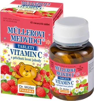 Dr. Müller Müllerovi medvídci vitamin C jahoda 45 tbl.