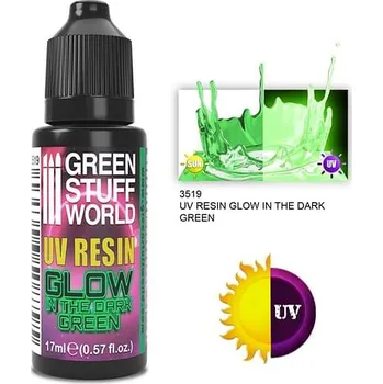 Plastikový model Green Stuff World: UV Resin - Glow in the Dark: Green 17ml