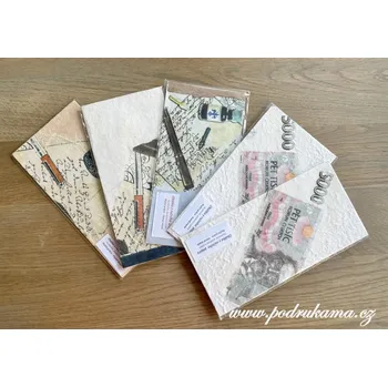 Pod Rukama Dárková obálka zdobená s kartou - mix vzorů