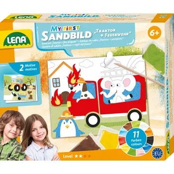 Výtvarná sada Lena Obrázky z písku Dopravní prostředky