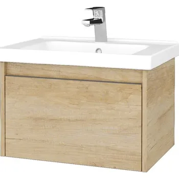Koupelnový nábytek Dřevojas - Umyvadlová skříňka BONO SZZ 65 (umyvadlo Harmonia) - D15 Nebraska / Úchytka T34 / D15 Nebraska 203993K
