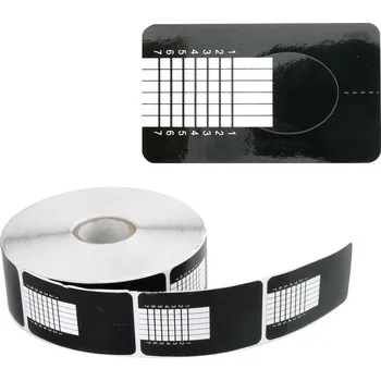 Šablony na nehty úzké formy, černé, 500 ks