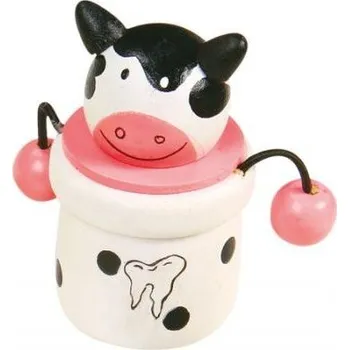 Dřevěná hračka Small foot by Legler Dřevěné hračky - Krabička na mléčné zoubky zvířátka Kravička