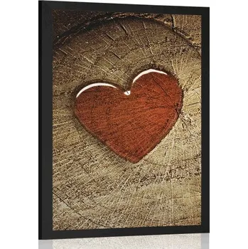 Plakát Dovido Plakát srdce na pařezu