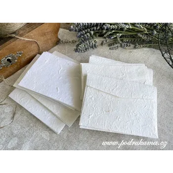 Obálka Sapaimport Obálka 9x12,5 cm reliefní smetanová Množství: kusovky 1-9 ks